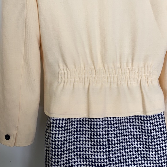 Valentino Miss V Vintage Houndstooth Skirt- Jacket Set - Picture 5 of 8